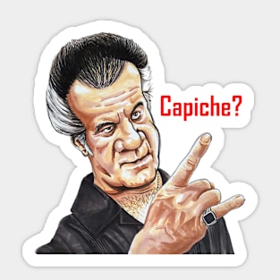 Paulie Walnuts (Sopranos) parody. Fan art/caricature - Capiche? Sticker